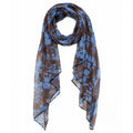 Lightweight Abstract Floral Sheer Long Scarf