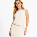 Boho Floral Medallion Chain Belt for Dresses