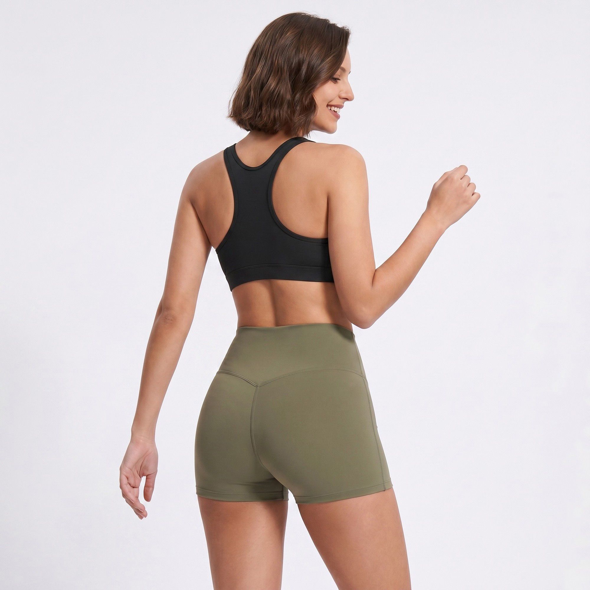 High Waisted Butt Lifting Yoga Activewear Shorts