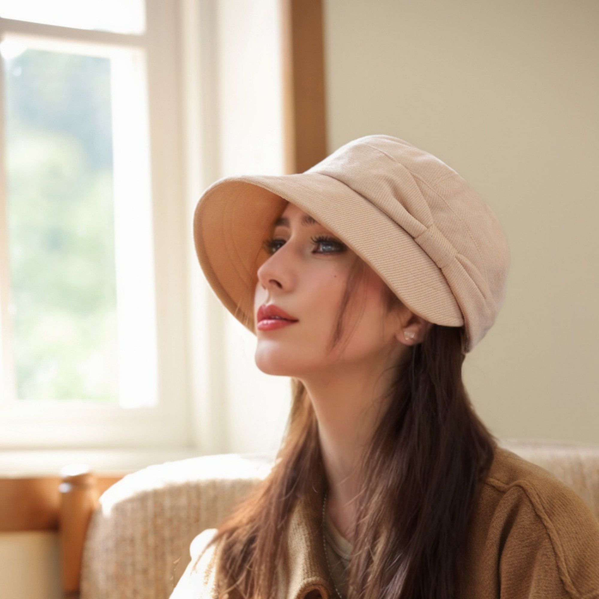 Anna-Kaci Women's Wide Brim Bucket Hat with Side Bow Detail and Structured Crown