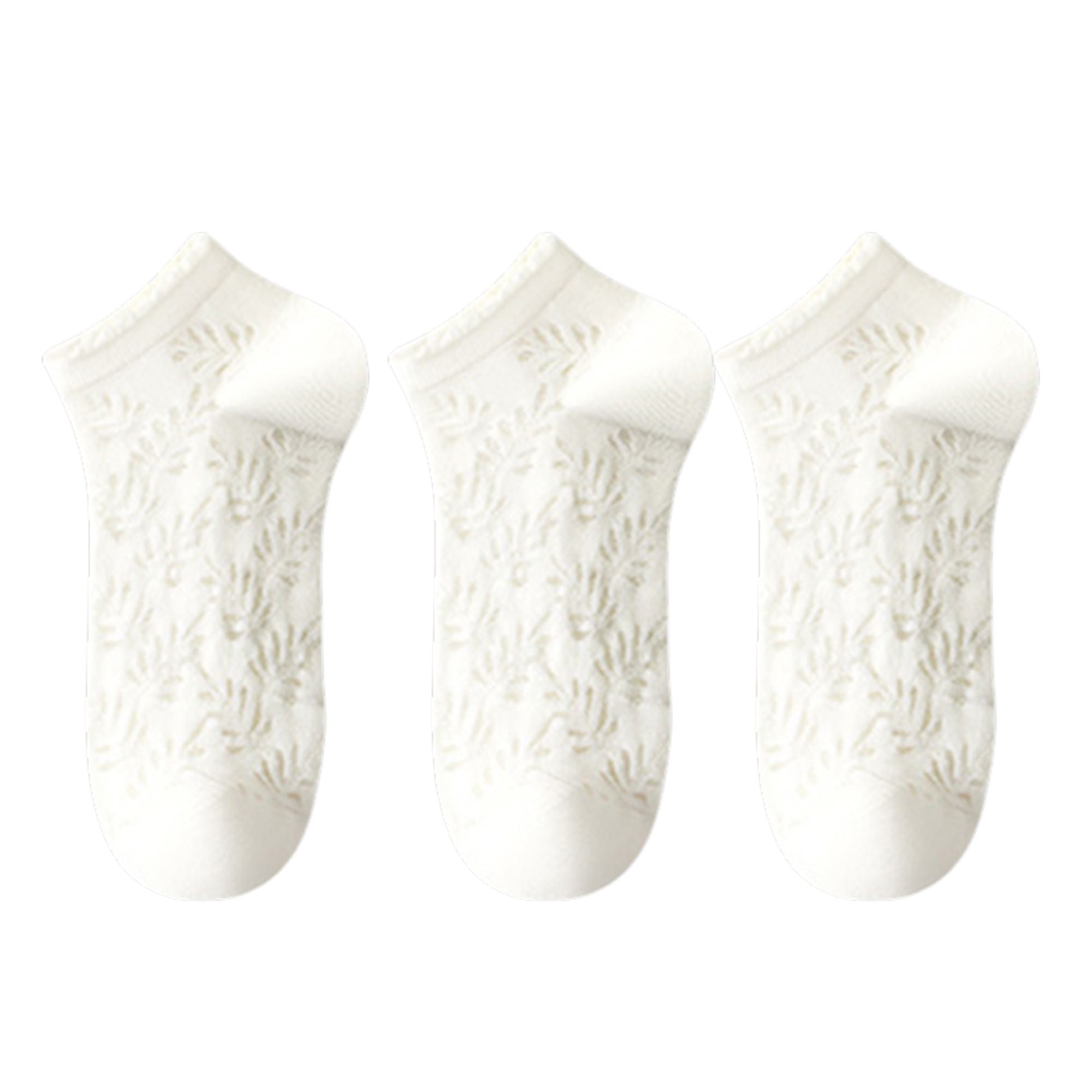 Anna-Kaci Women's 3-Pack Minimalist Knit Ankle Socks Mixed Pattern Design Soft Cotton Low-Cut Style