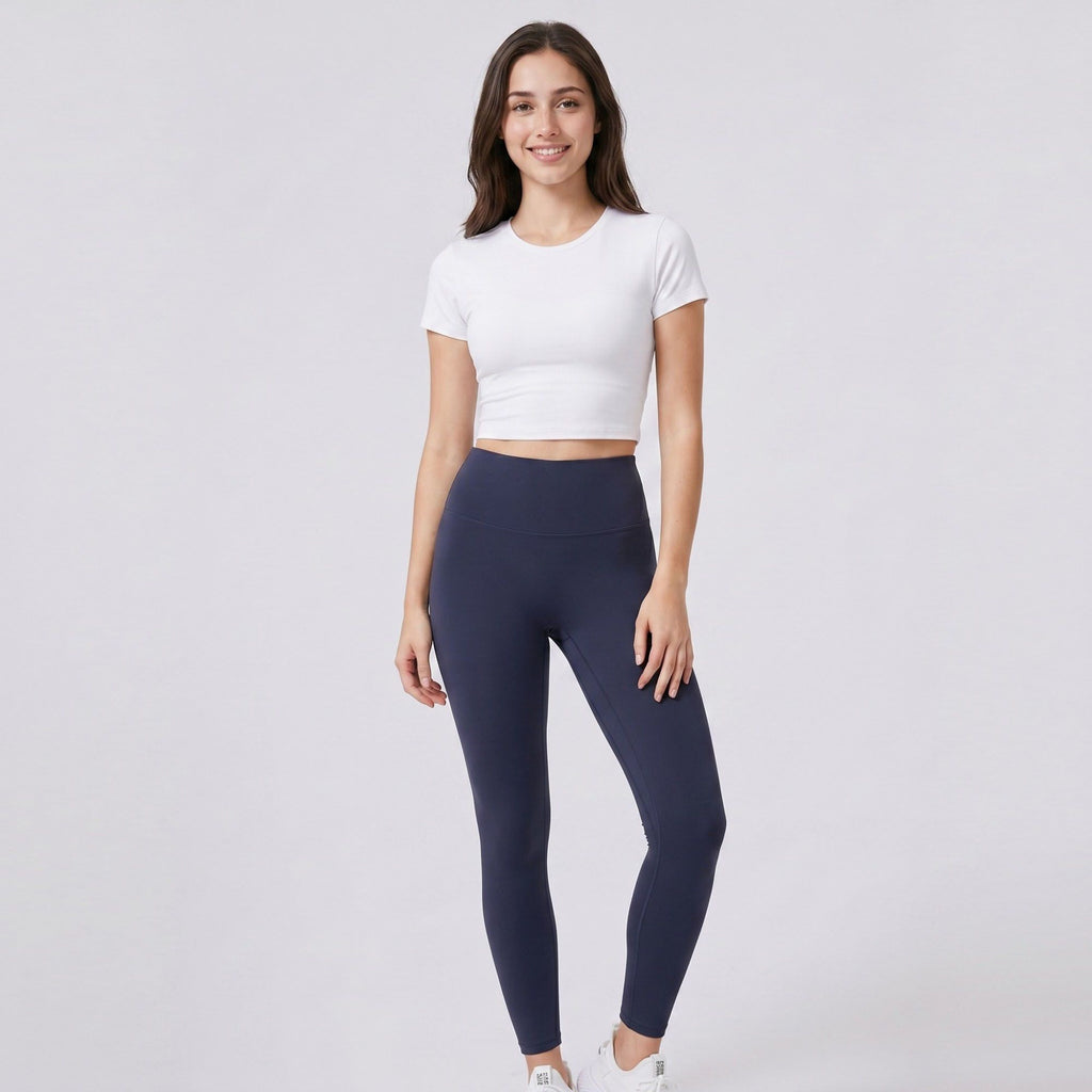 Anna-Kaci Women's High Waist Leggings with Back Contour Seam and Smooth Stretch Fit