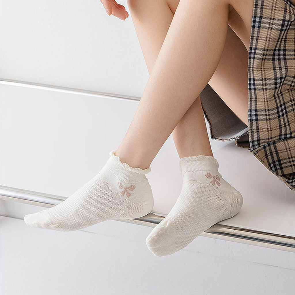 Anna-Kaci Women's Adorable Summer Ruffle Ankle Socks 5pk