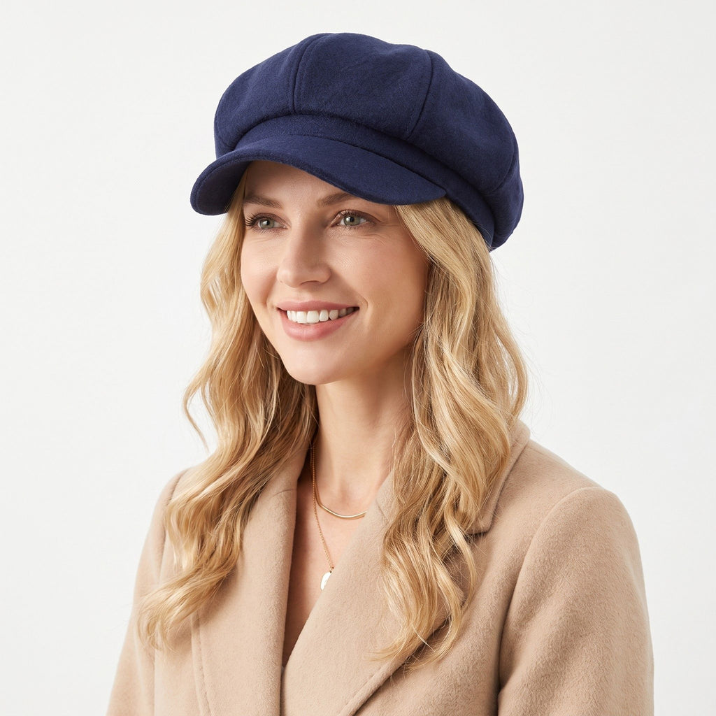 Classic Newsboy Cap Soft Textured Baker Boy Hat for Everyday Wear