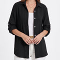 Long Sleeve Button Down Shirt with Collared Neckline