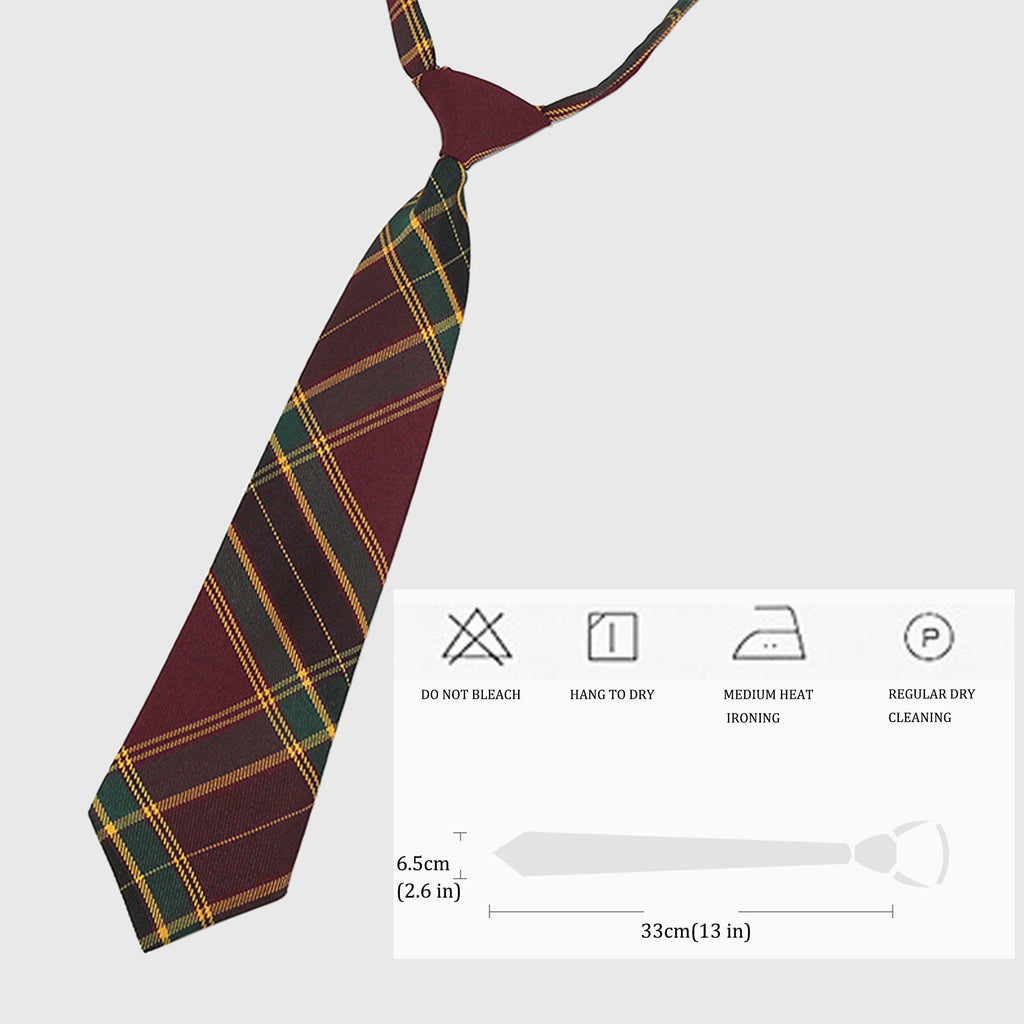 Anna-Kaci Women's Plaid Pre-Tied Necktie - Stylish Accessory for Casual, Office & School Outfits