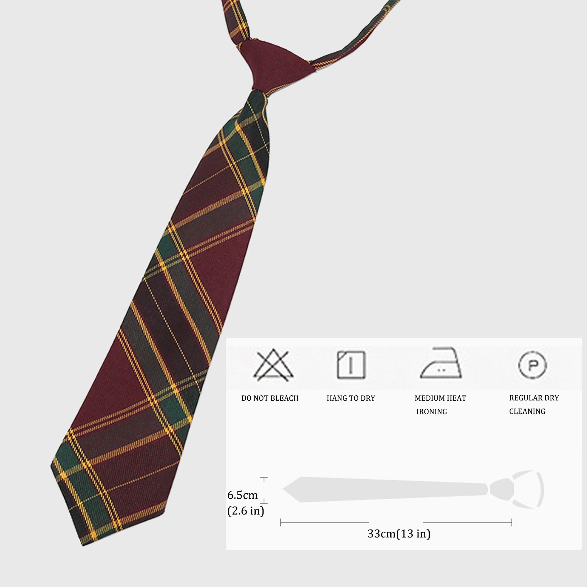 Anna-Kaci Women's Plaid Pre-Tied Necktie - Stylish Accessory for Casual, Office & School Outfits