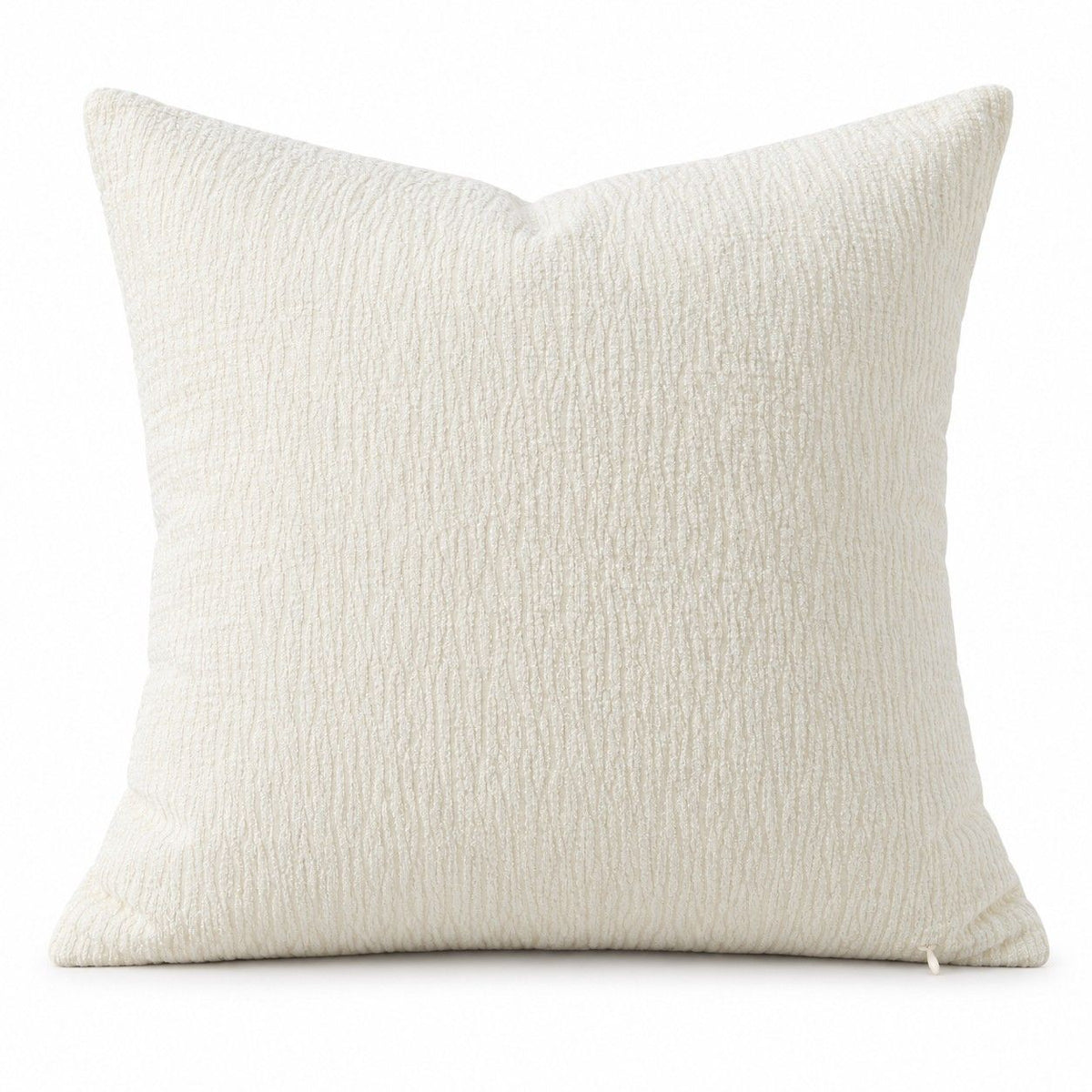 2 Pack Solid Textured Throw Pillow Covers 18 x 18 Inch with Hidden Zipper