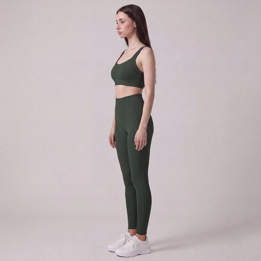 High Waist Full Length Active Leggings with Contour Seams for Workout and Everyday Wear