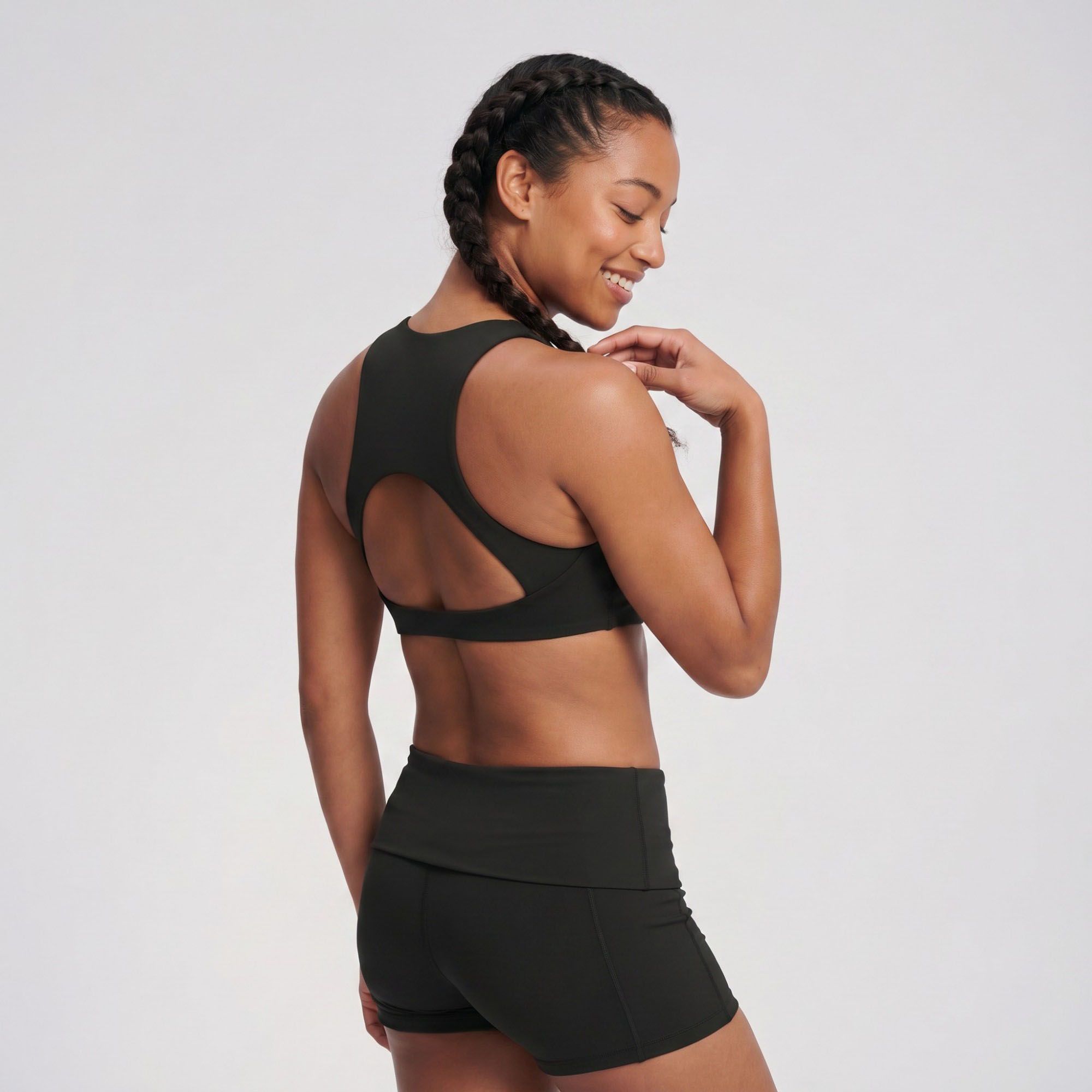 Padded High Neck Racerback Sports Bra Tank Top Workout Yoga Crop Top