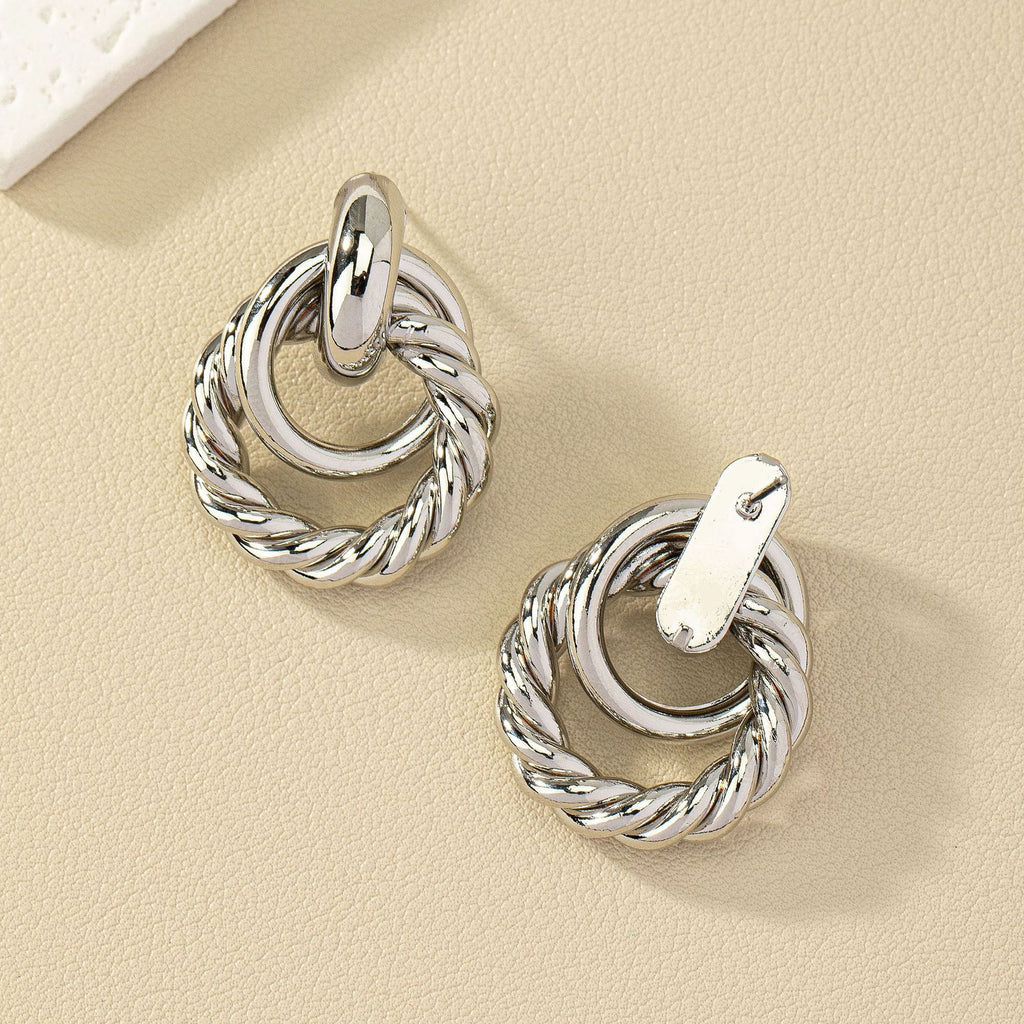 Women's Double - Hoop Intertwined Earrings