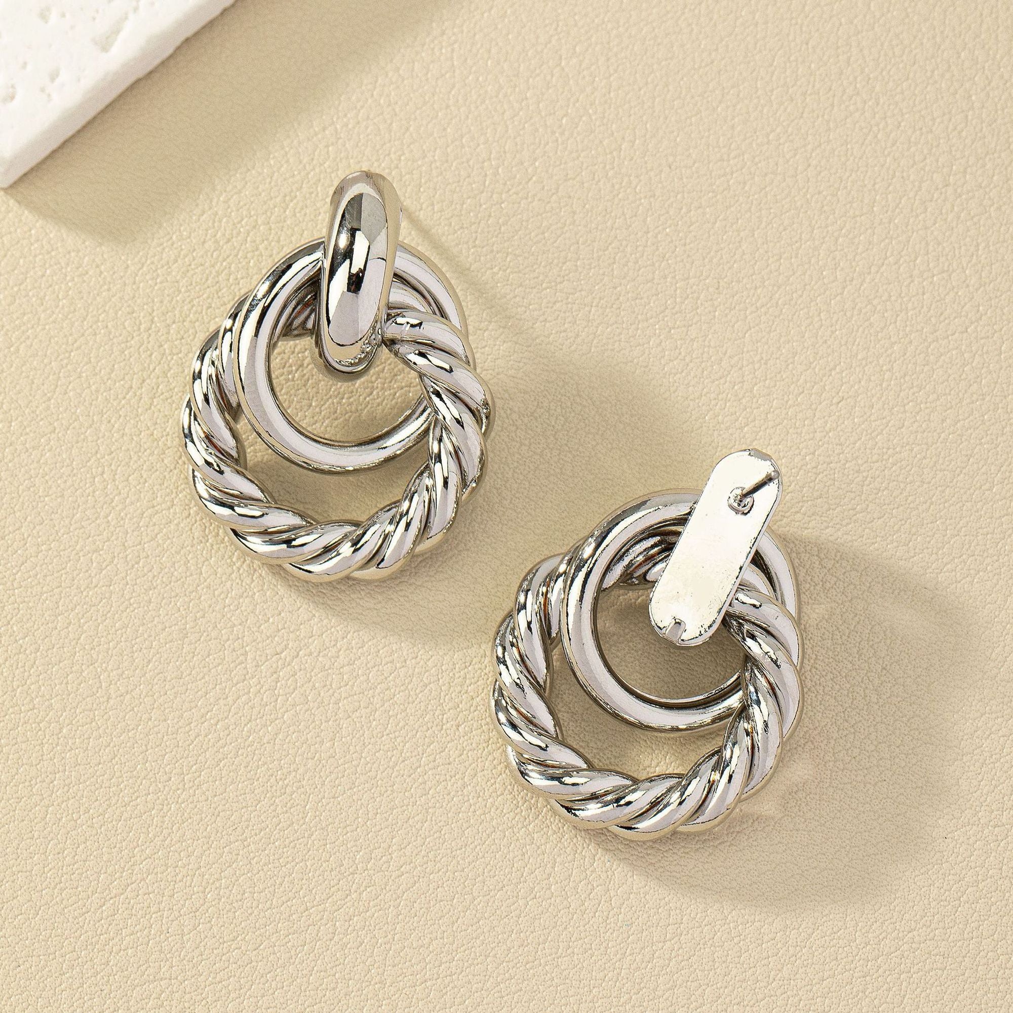 Women's Double - Hoop Intertwined Earrings