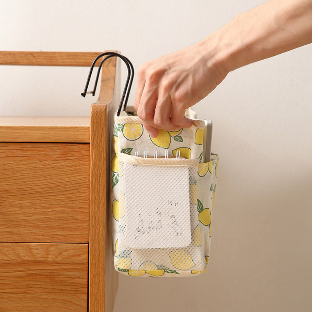 Bedside Hanging Storage Organizer with Multiple Pockets Desk Side Storage Caddy for Dorm Bedroom
