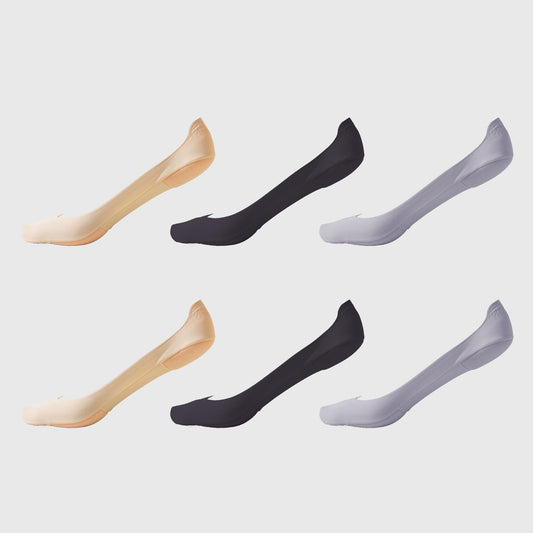 Anna-Kaci Women's Non-slip No Show Socks Soft Solid Bottom for Casual 6Pk