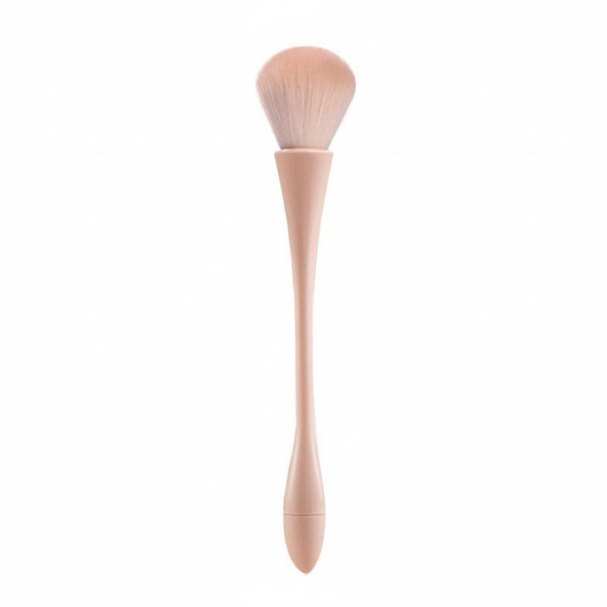 2 Piece Makeup Brush Set with Soft Synthetic Bristles for Powder Blush and Face Makeup Application