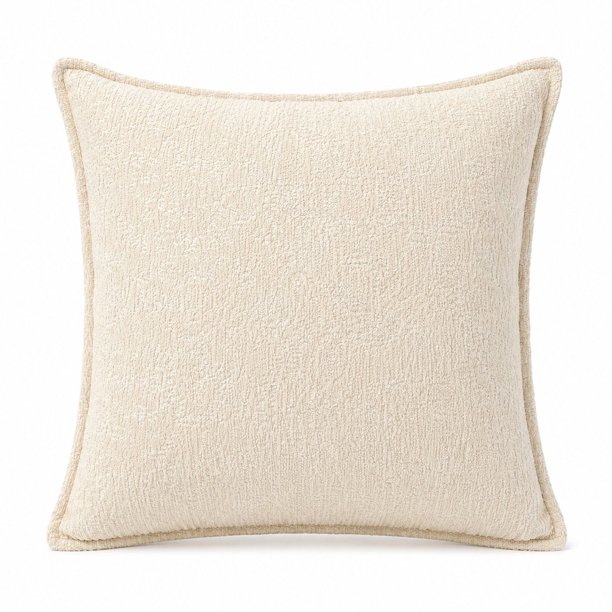 Textured Decorative Throw Pillow Cover Piped Edge Accent Cushion for Sofa Bed Chair