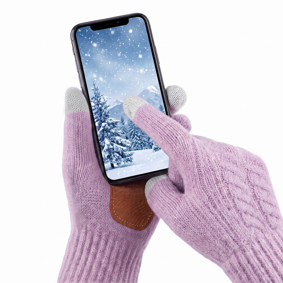 3 Piece Cable Knit Beanie Scarf and Touchscreen Gloves Set