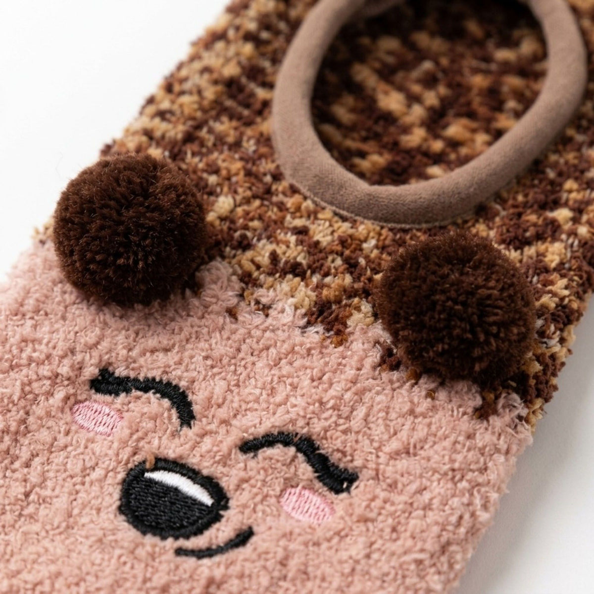 Fuzzy Bear Slipper Socks 2 Pair US 5-10.5