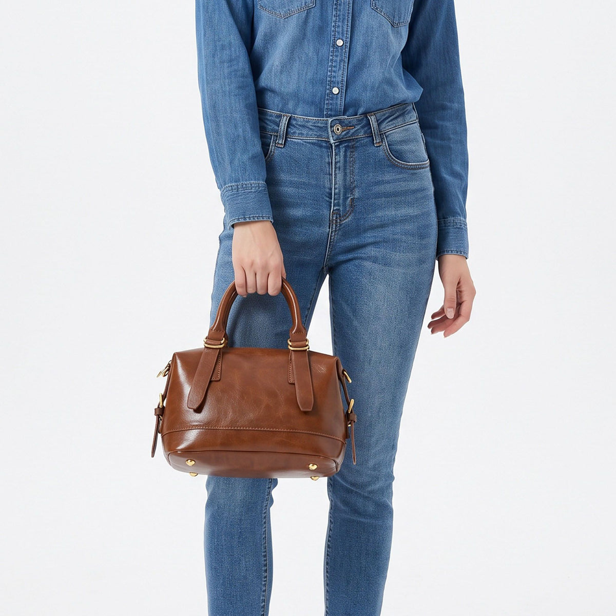Mini Satchel Bag with Double Top Handles