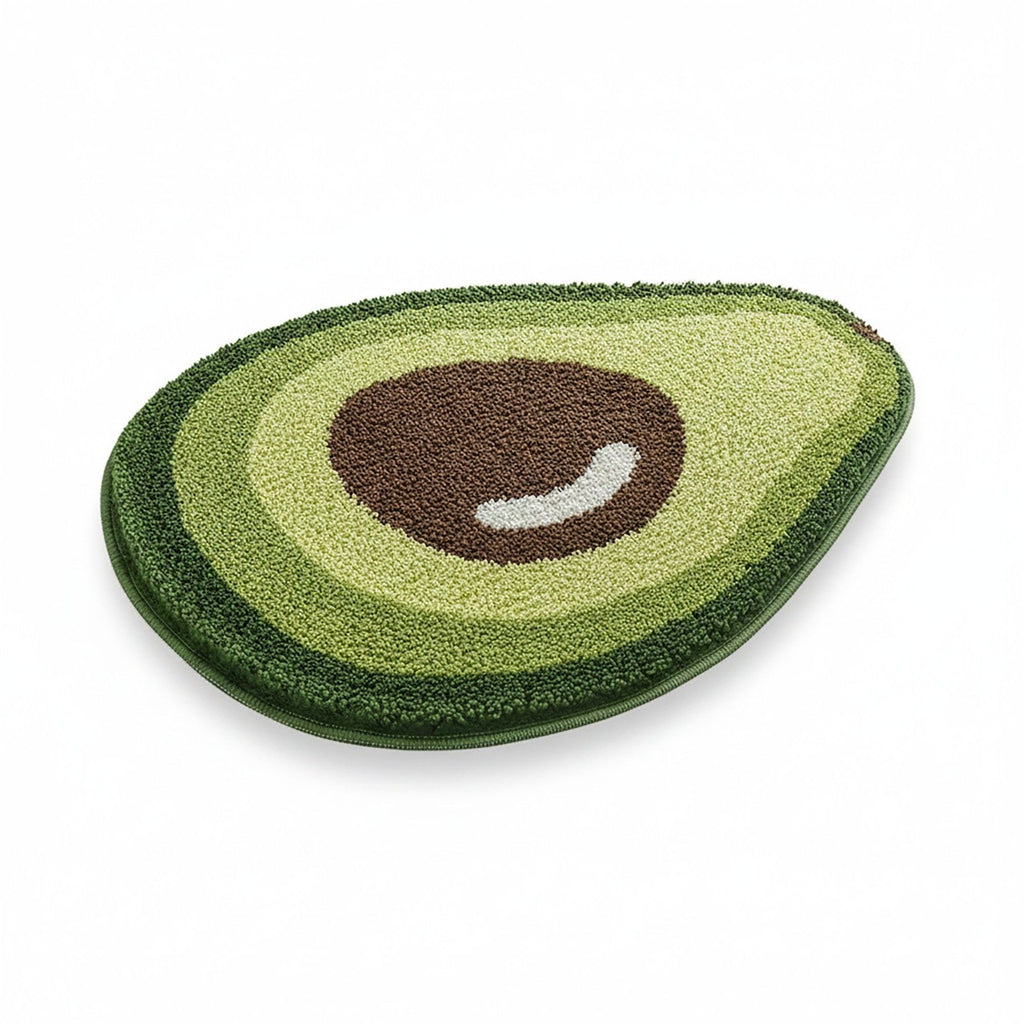 Tufted Floor Mat with Fruit Inspired Design Non Slip Backing Soft Plush Decorative Kitchen Bathroom Rug