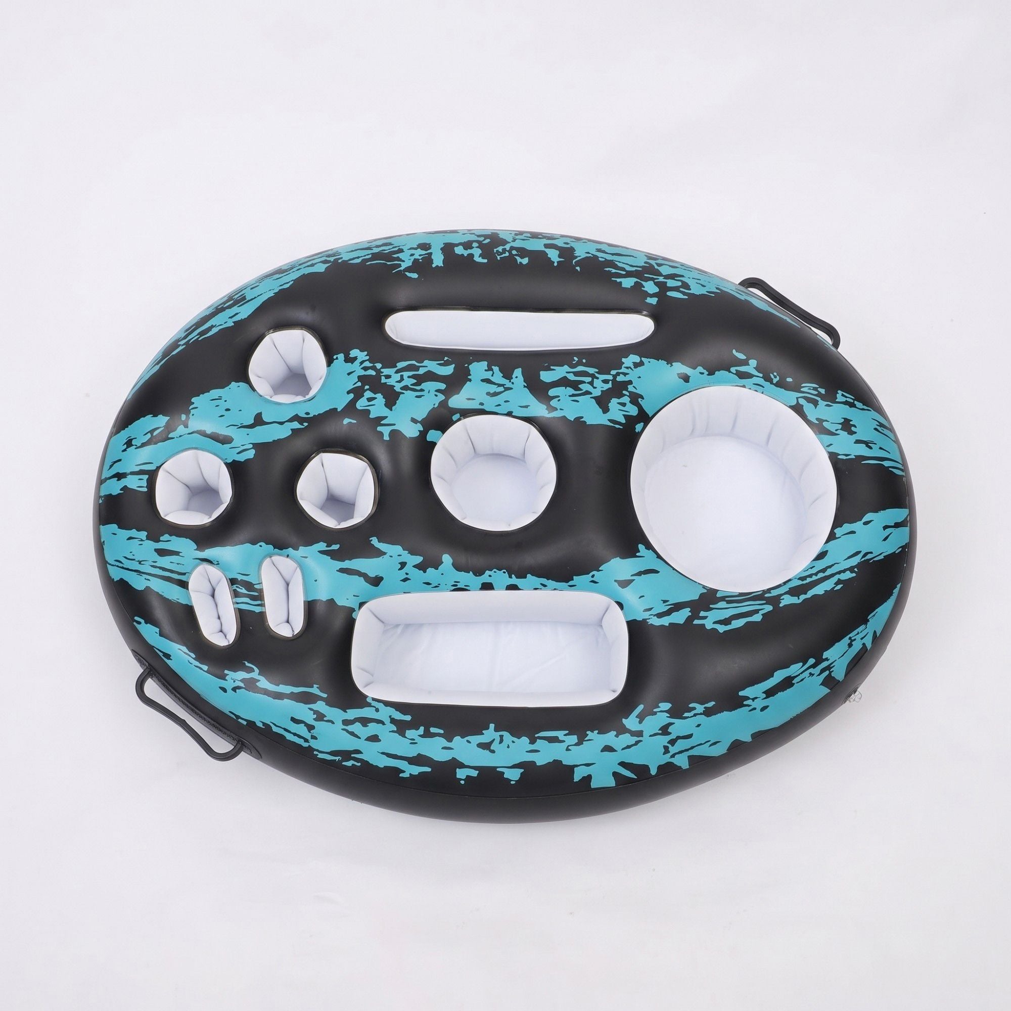 Inflatable Pool Serving Float with Cup Holders and Snack Trays