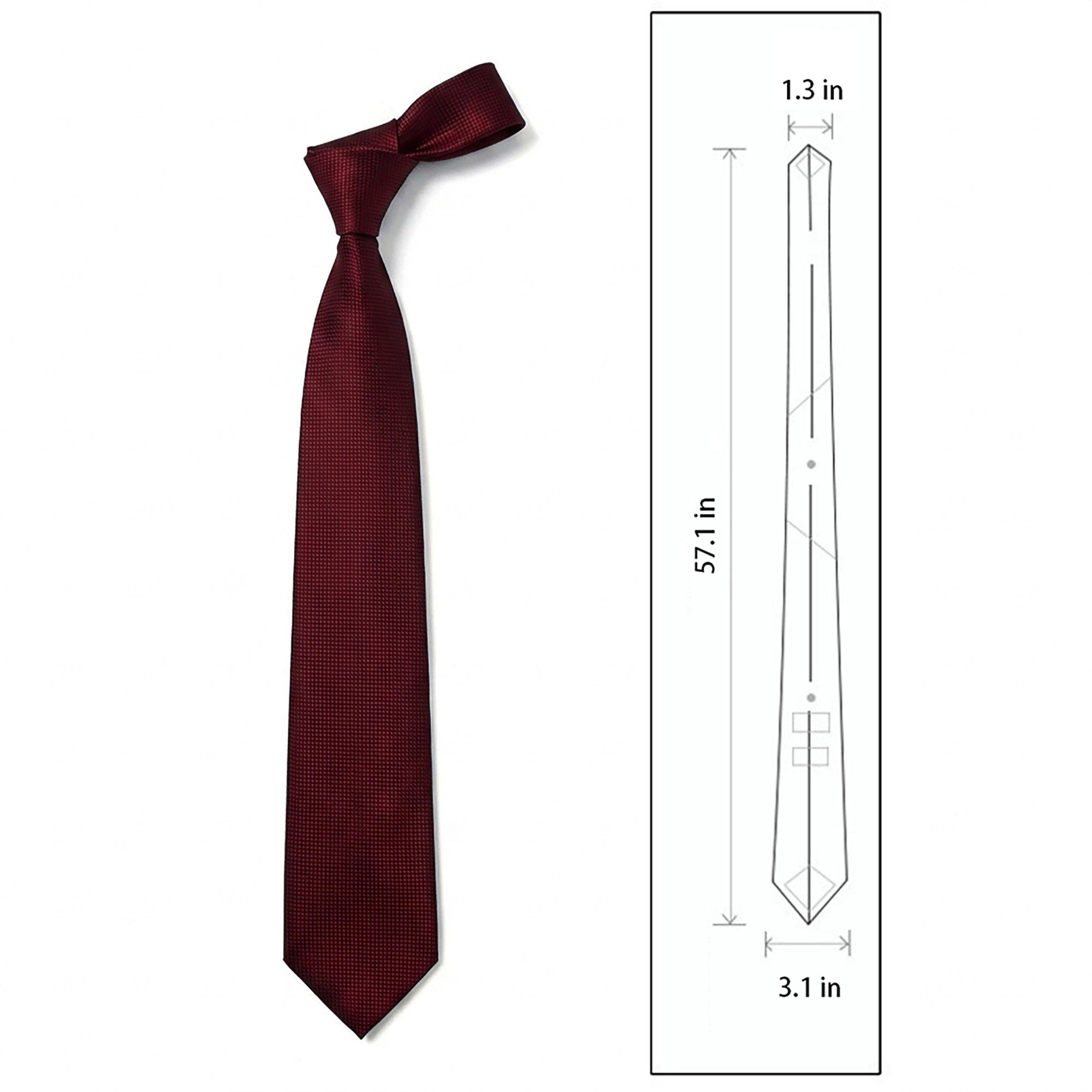 Men's Micro Dot Texture Tie Fine Woven Pattern Necktie Subtle Solid Look 57 Inch Length 3.1 Inch Width Formal Business Accessory