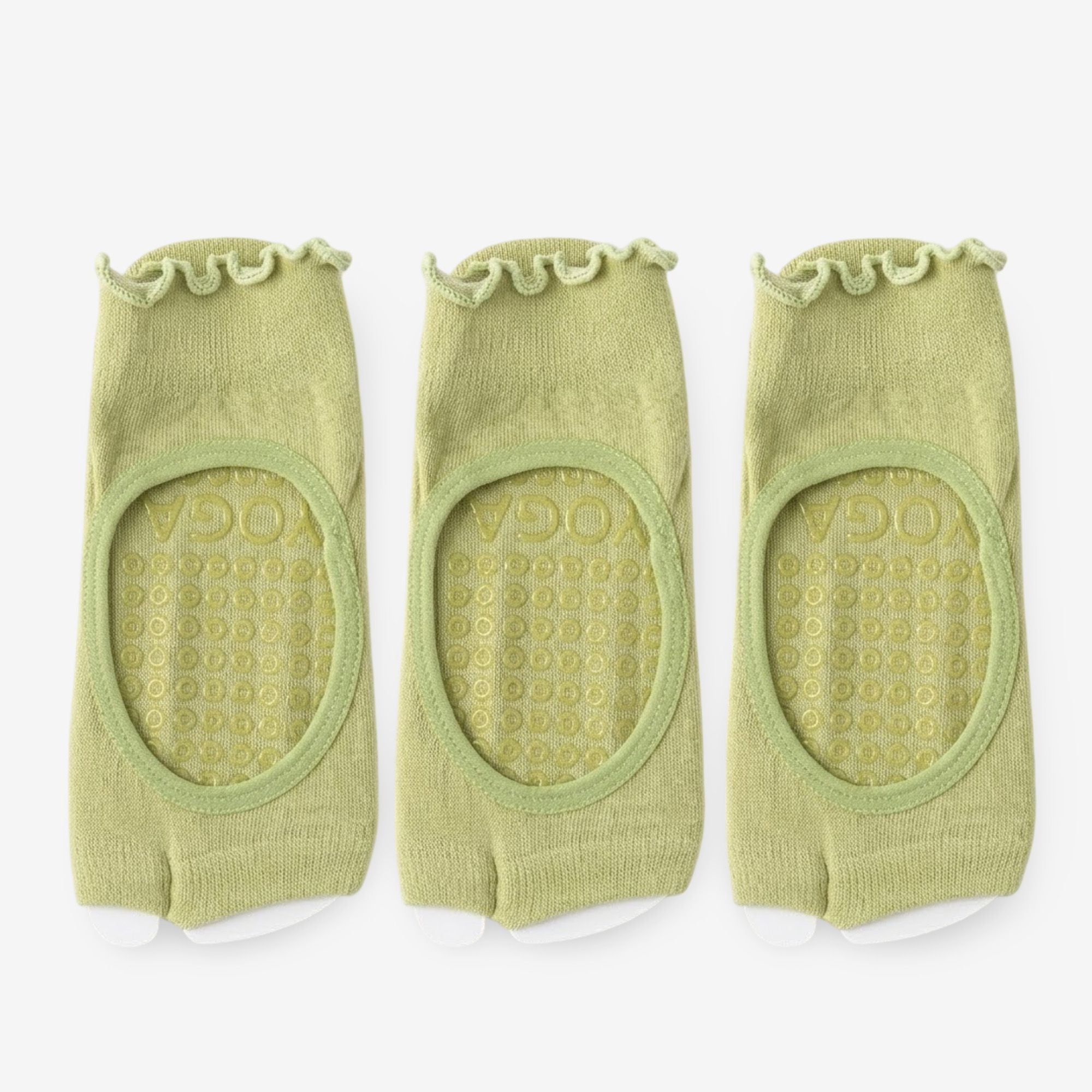 Candy Color Open-Back Yoga Socks for Women, Non-Slip Pilates & Indoor Exercise 3 Pack