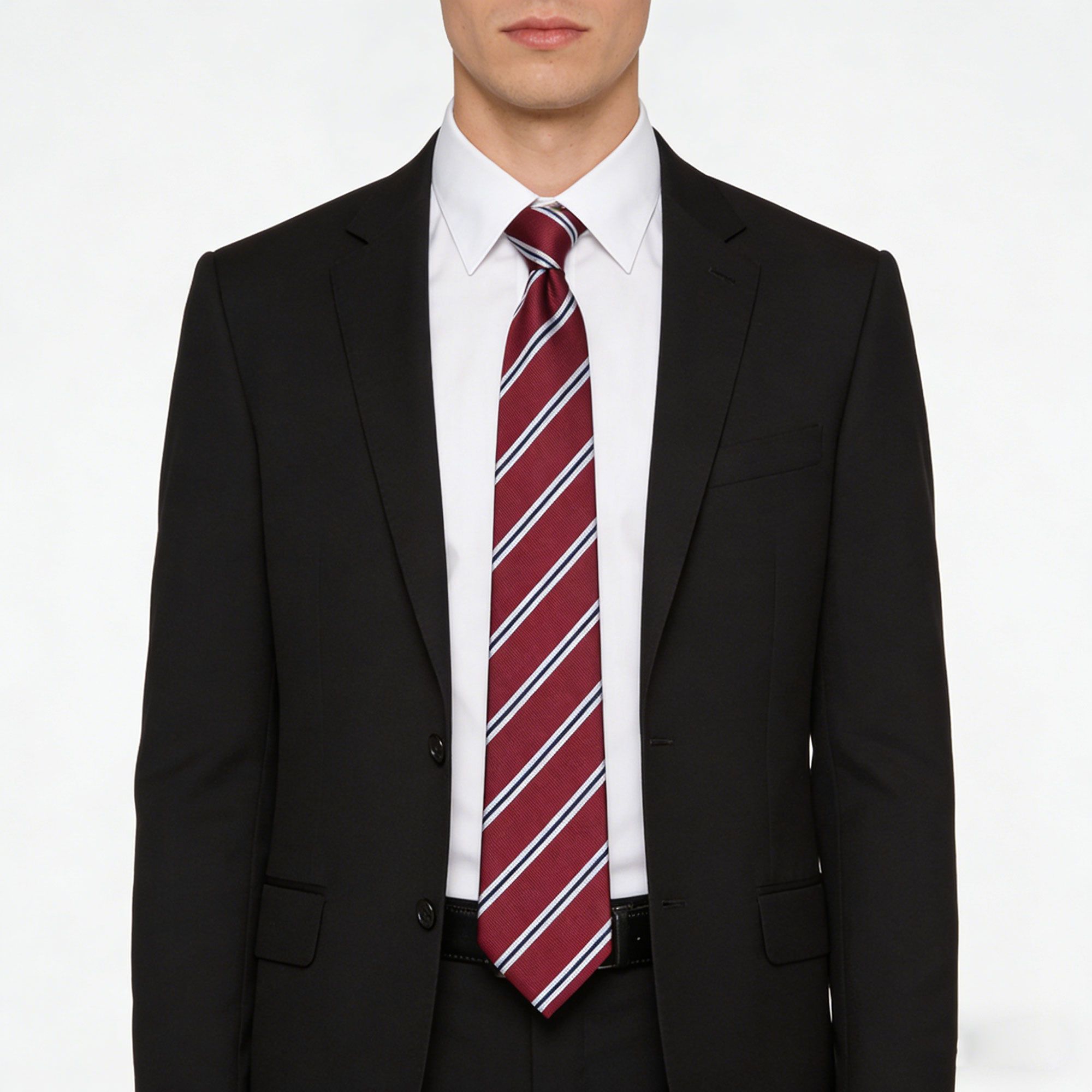 Anna-Kaci Men's Polyester Filament Tie with Striped Texture - Formal/Casual Necktie for Business, Weddings & Daily Wear