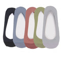 Anna-Kaci 5 Pairs Women Low Cut Invisible Liner Socks Soft Stretch Mesh Top with Reinforced Toe and Moisture-Wicking Terry Cotton Sole