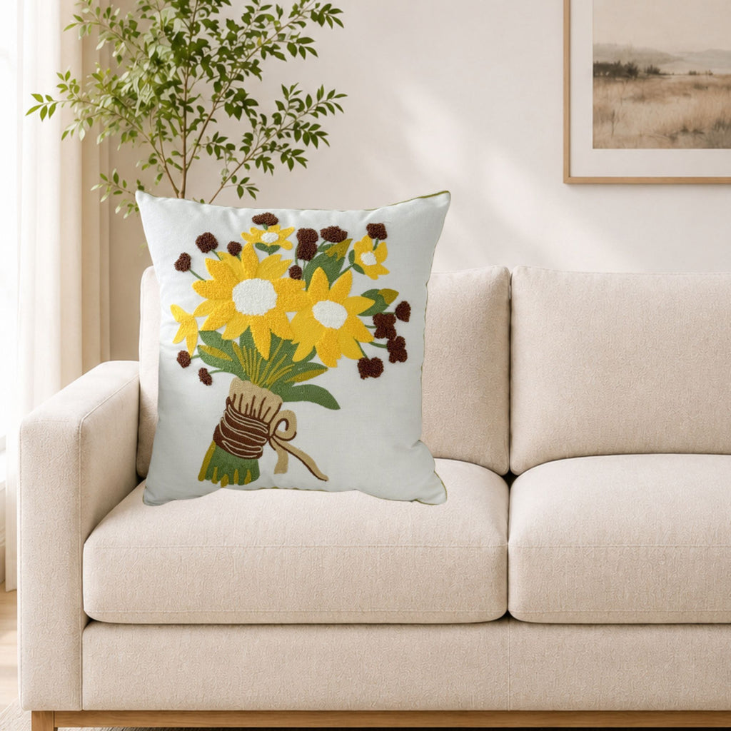 17.7*17.7in Canvas Throw Pillow Decorative Cushion for Home