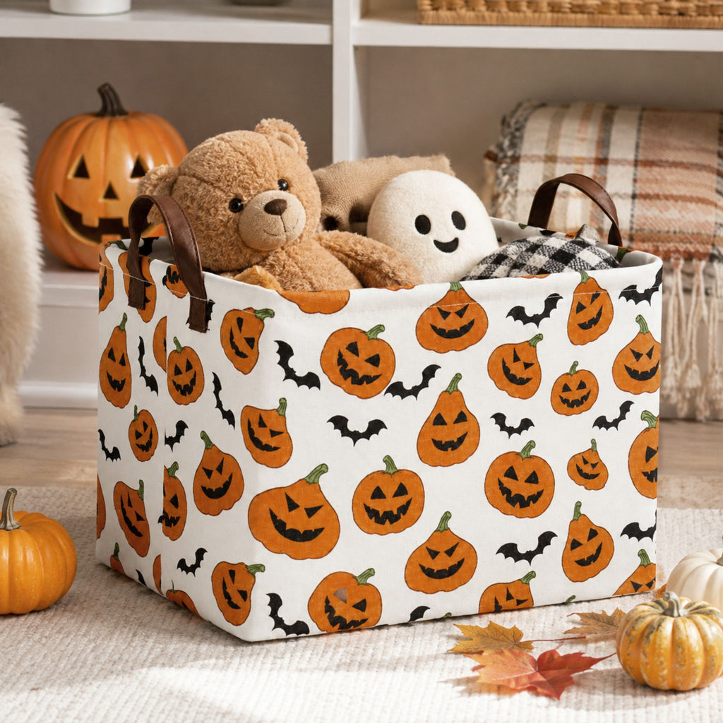 Halloween Fabric Storage Basket Foldable Organizer Bin