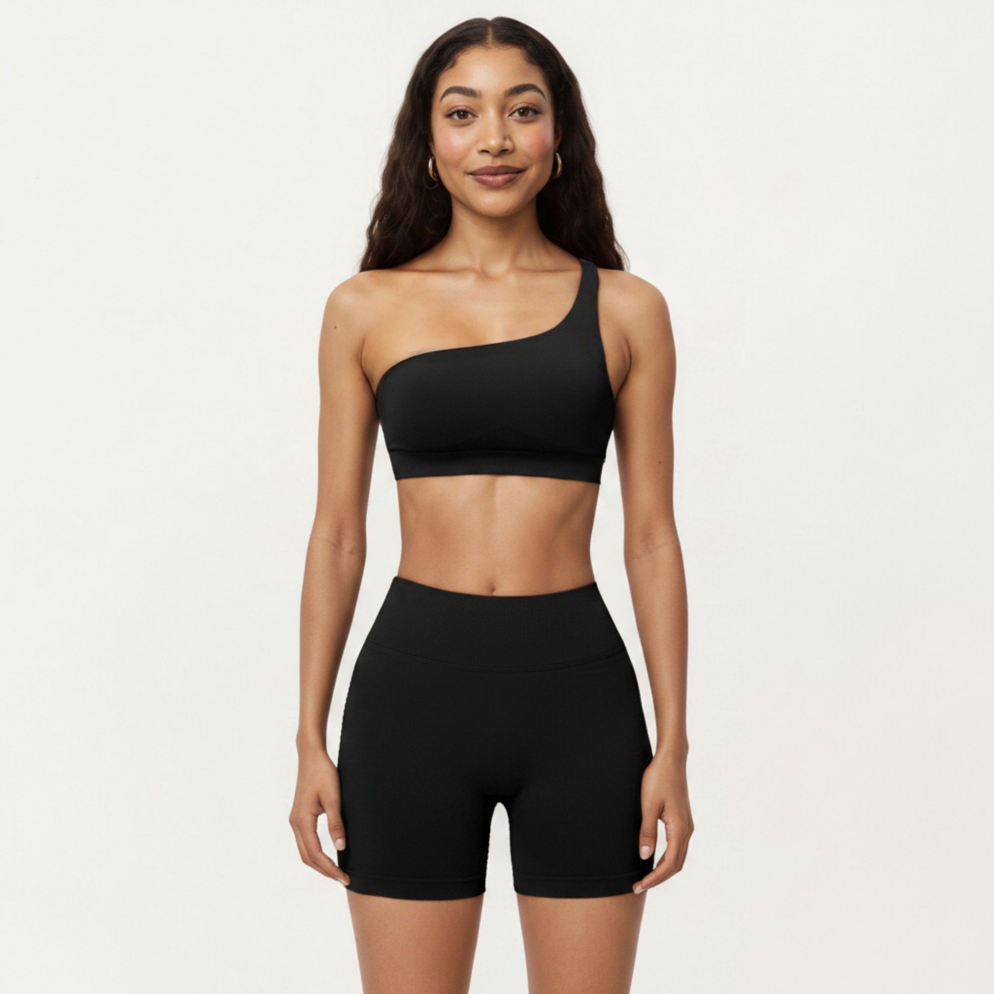 Anna-Kaci Active Women's One Shoulder Sports Bra with Asymmetric Strap and Smooth Stretch Fit