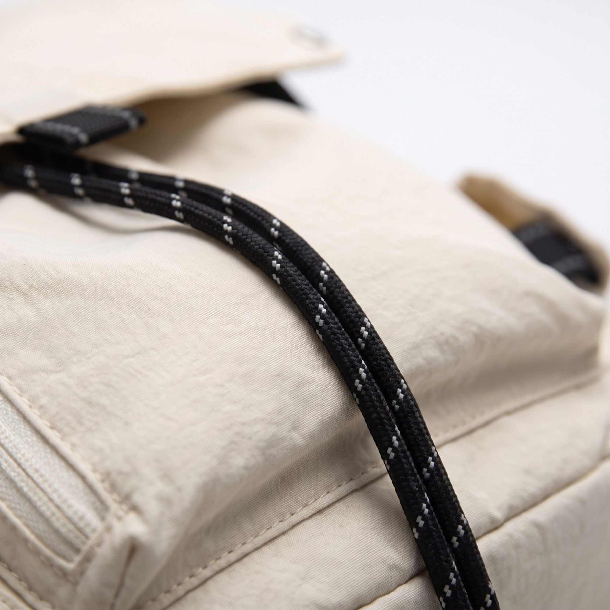 Canvas Flap Backpack with Drawstring Closure Side Pockets and Adjustable Shoulder Straps