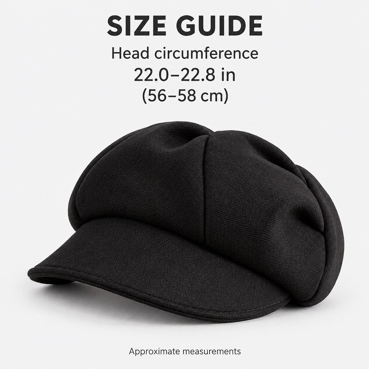 Textured Newsboy Cap with Rounded Panel Crown