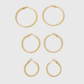 Women's Gold Textured Hoop Earrings for Versatile Styling