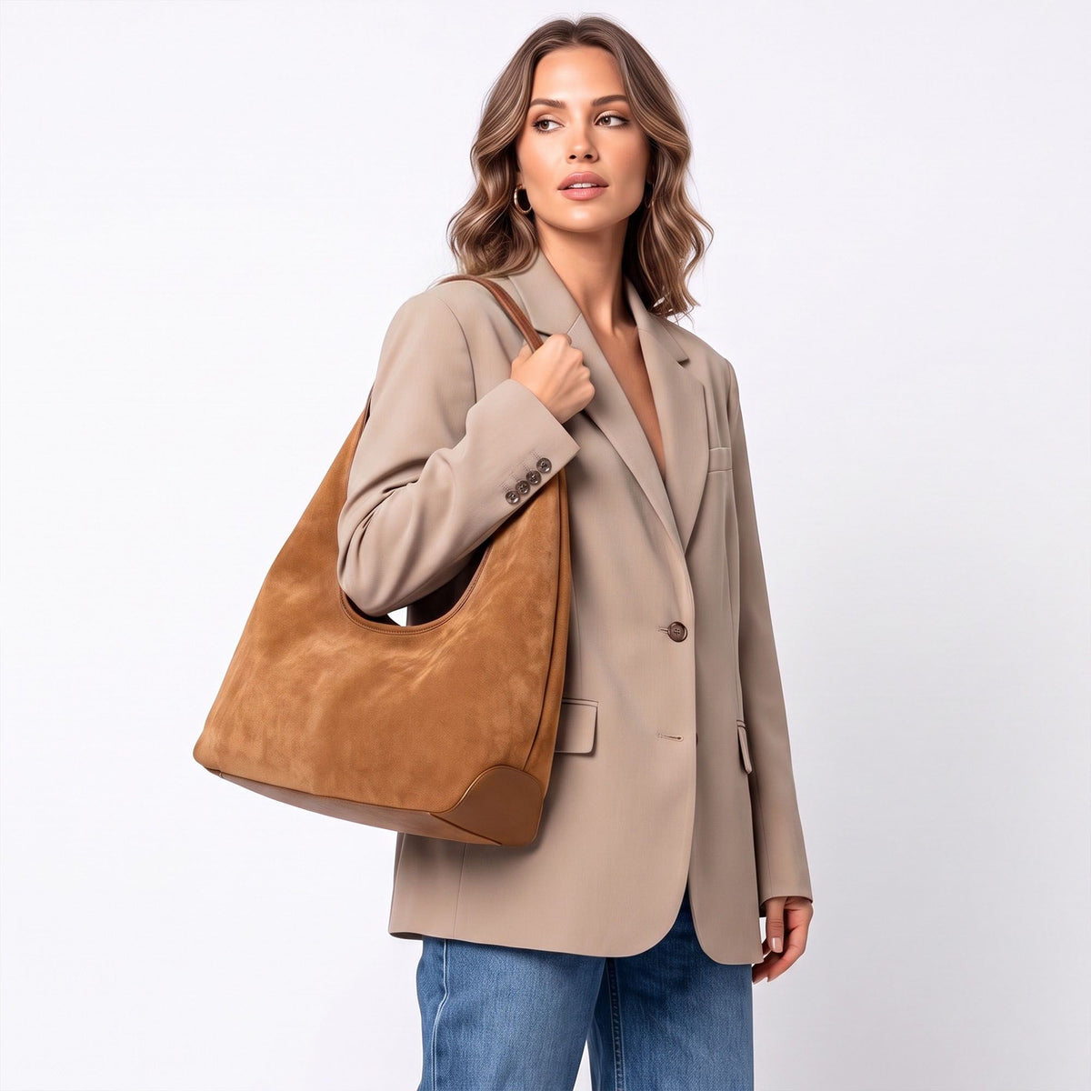 Large Hobo Shoulder Bag Oversized Everyday Tote Bag