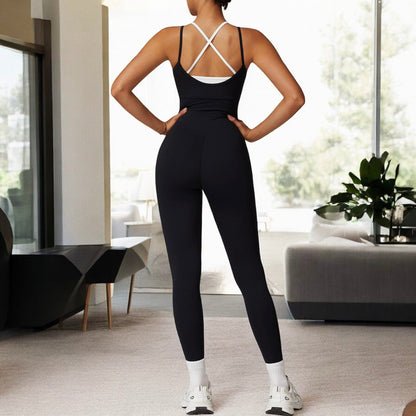 Seamless Active Bodysuit with Double Strap Racerback Design