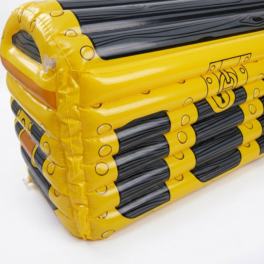 Inflatable Treasure Chest Cooler with Lid for Parties