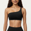 Anna-Kaci Active Women's One Shoulder Sports Bra with Asymmetric Strap and Smooth Stretch Fit