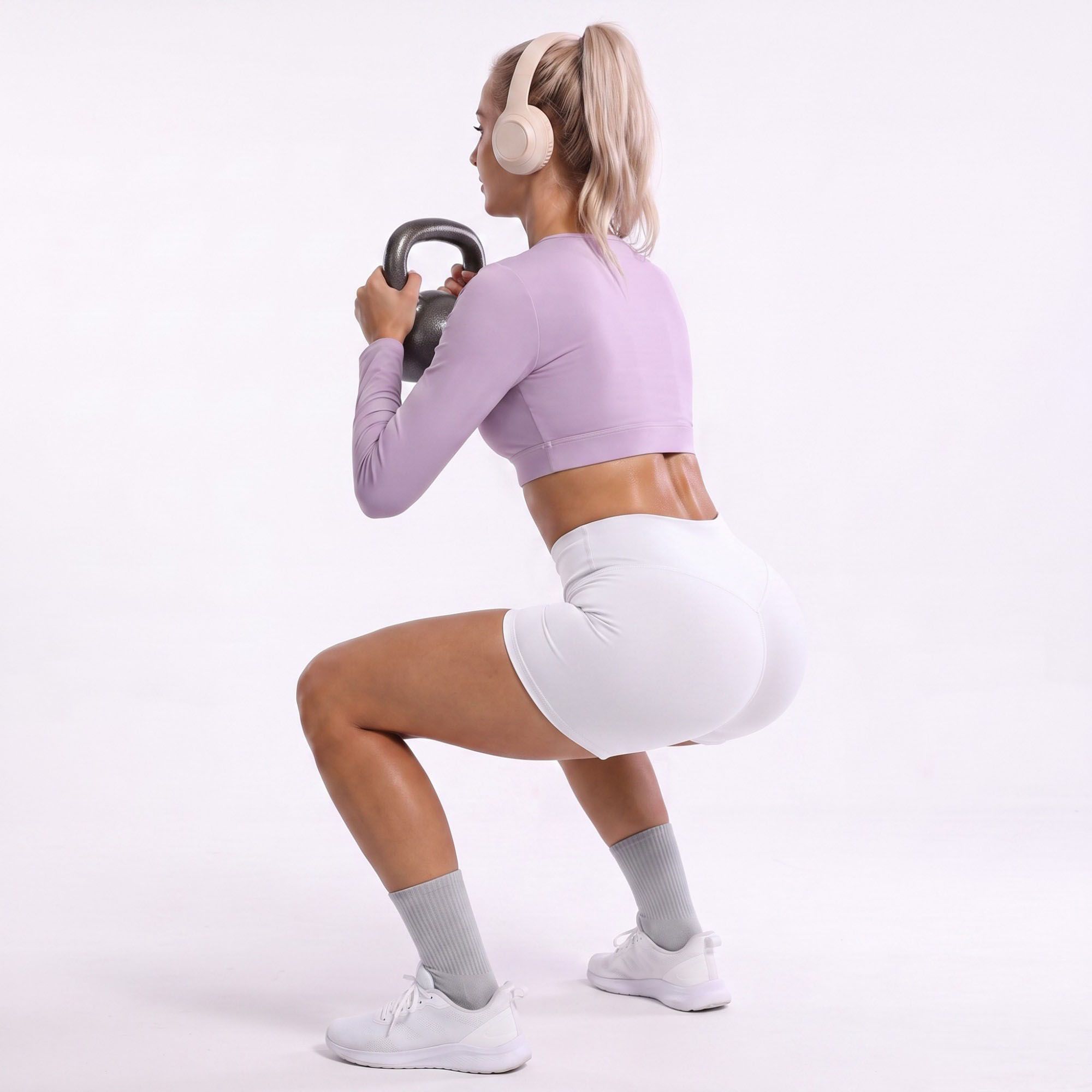 High Waist Biker Shorts Stretch Workout Yoga Shorts