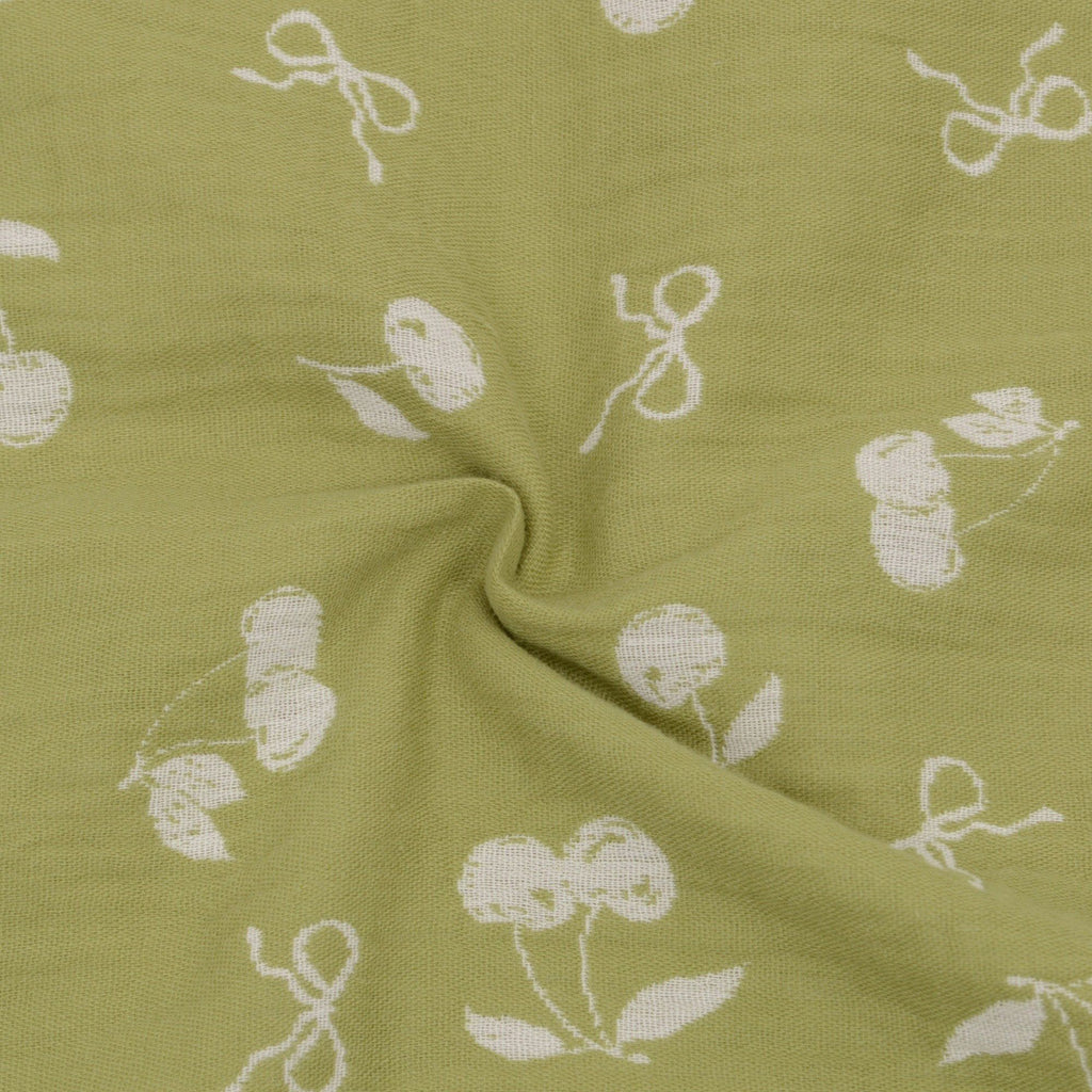 4-Piece Cotton Bedding Set with Cherry Print Duvet Cover and Pillowcases