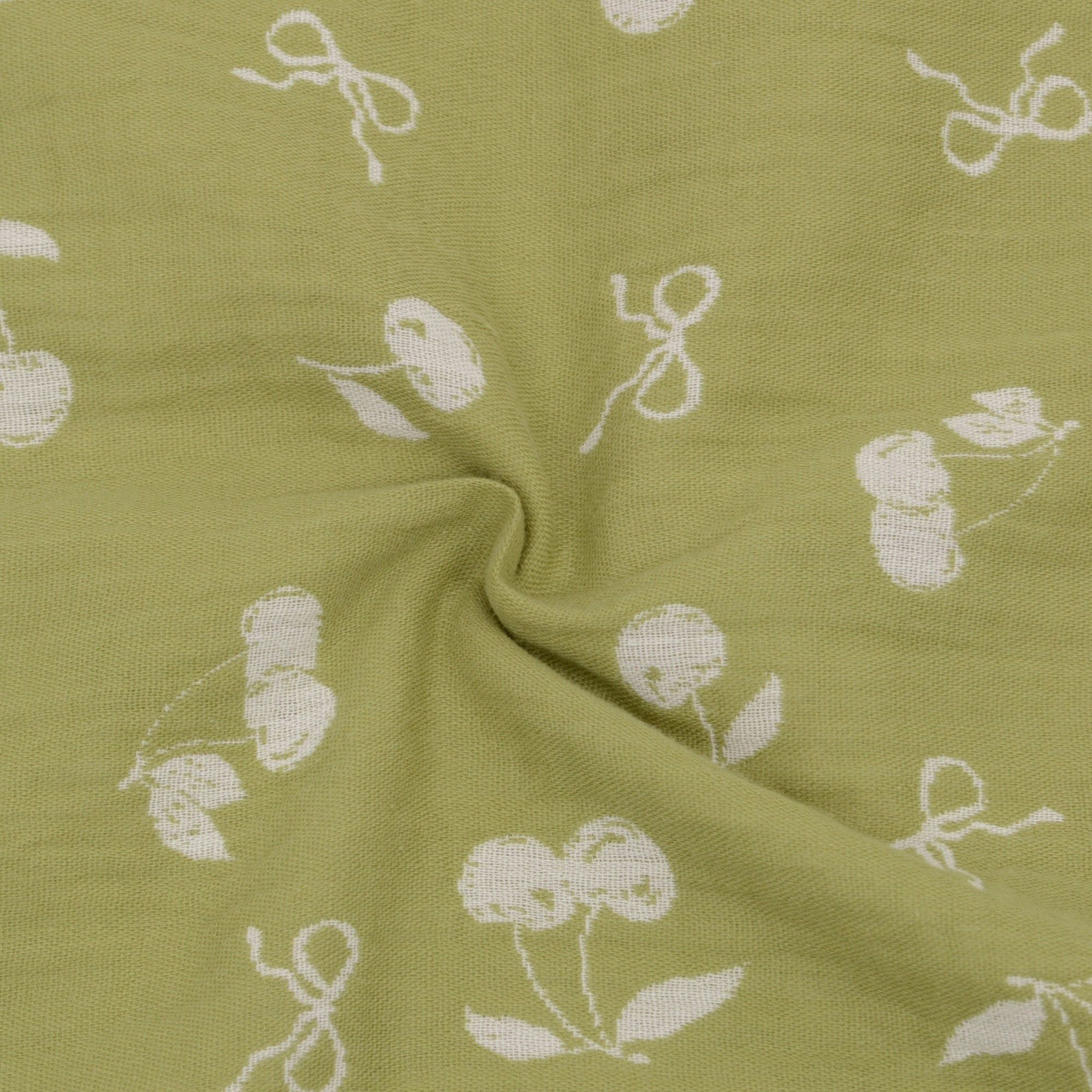 4-Piece Cotton Bedding Set with Cherry Print Duvet Cover and Pillowcases