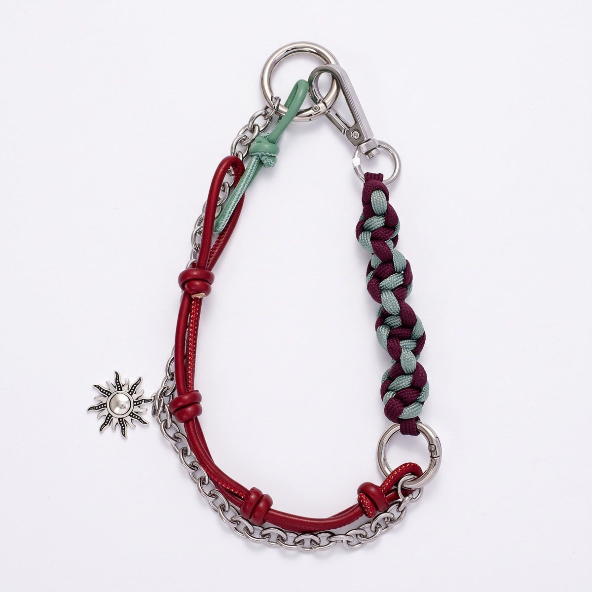 Mixed Cord Chain Bag Charm and Keychain
