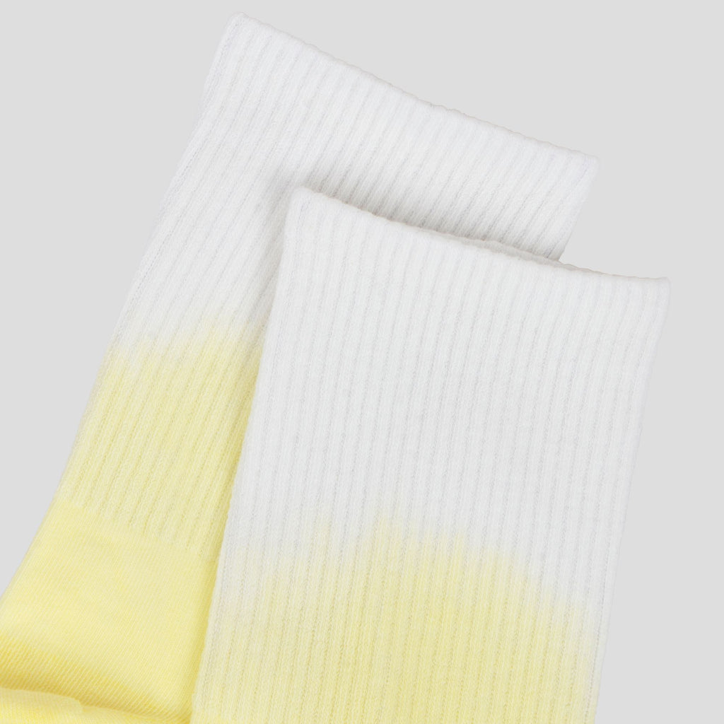 Anna-Kaci Women's Gradient Color Athletic Crew Socks Non Slip Silicone Cushioned Sole for Yoga Jogging 2 Pairs
