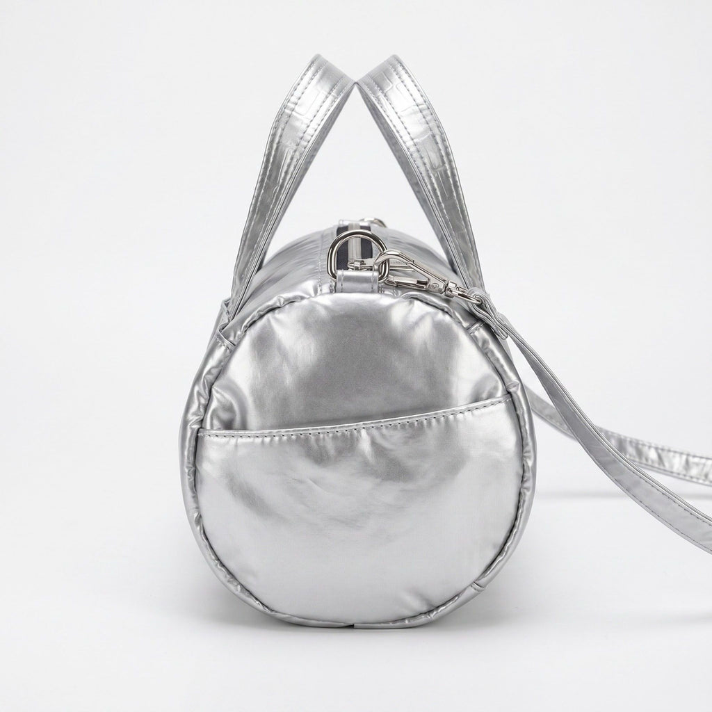 Mini Barrel Satchel Bag with Detachable Crossbody Strap