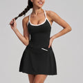 Contrast Trim Cami Tank Top Scoop Neck Sleeveless Workout Yoga Tennis Activewear Top