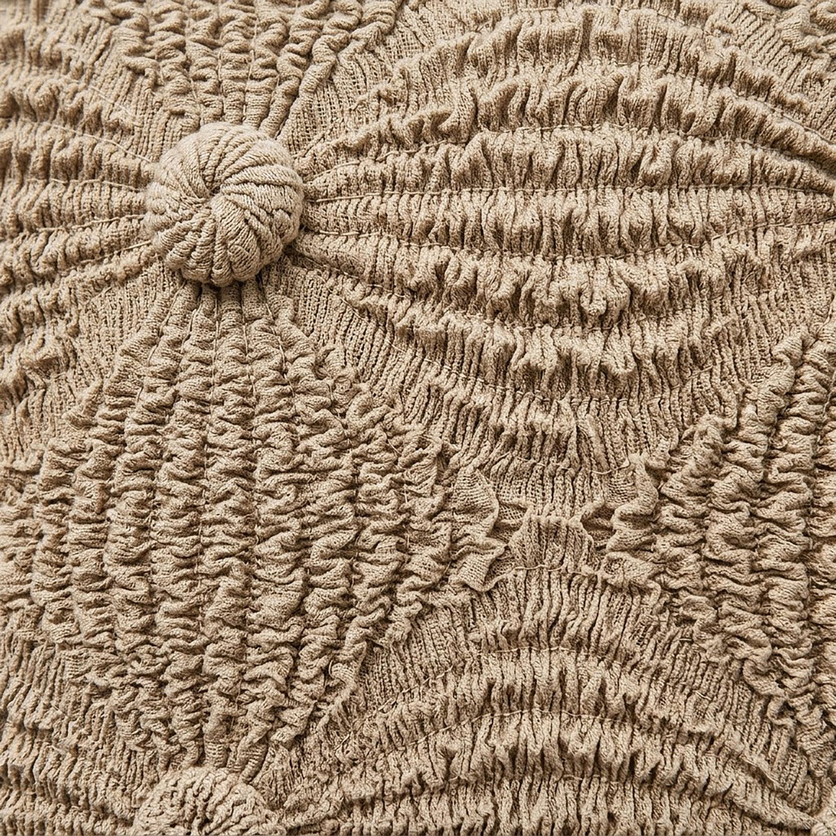 Textured Smocked Decorative Throw Pillow Cover for Home Decor 17.7 x 17.7in