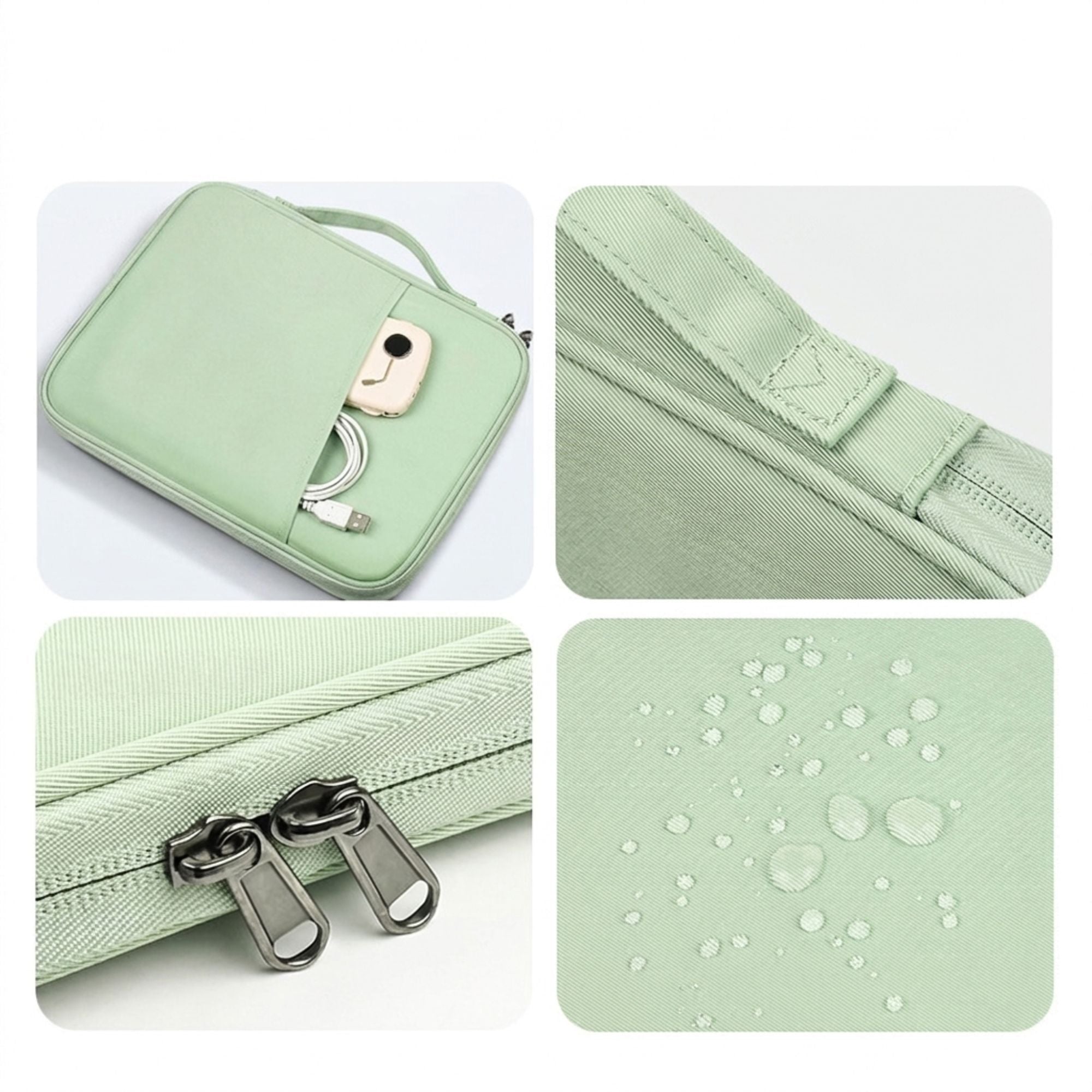 Tablet Sleeve Organizer Case with Handle for Work School and Travel