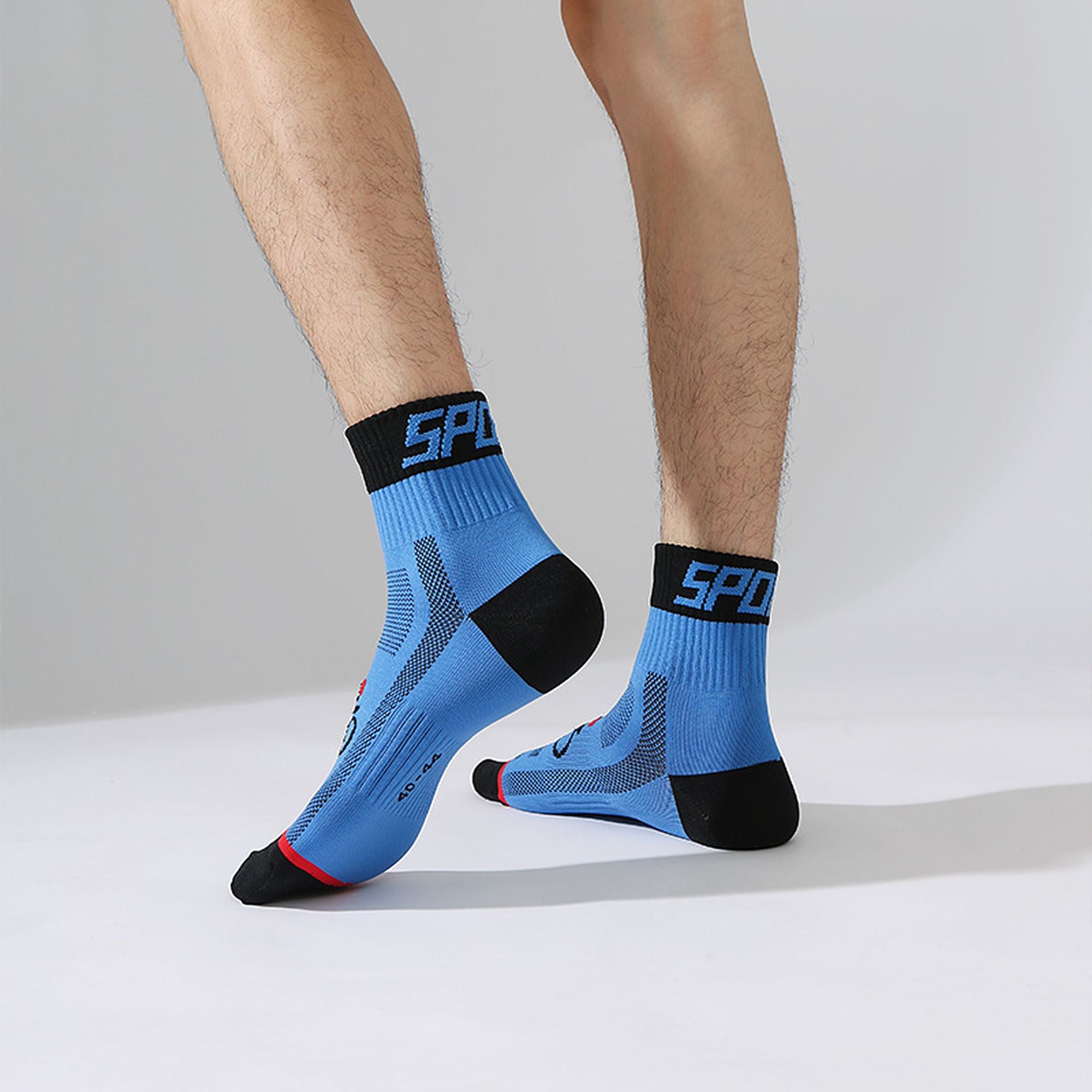Anna-Kaci 6pk Men's Cycling Pattern Athletic Socks