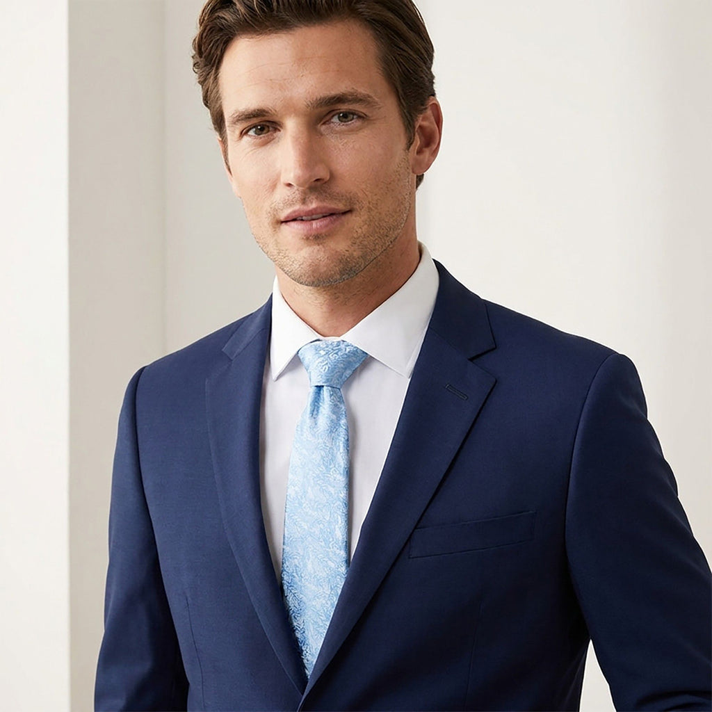 Men's Floral Print Tie with Woven Botanical Pattern and Classic Tapered Design